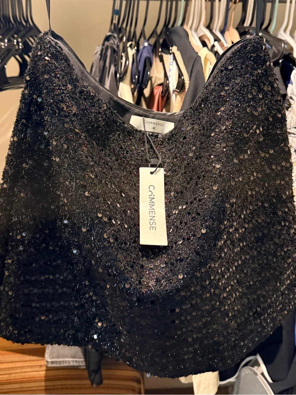 NWT Commense sequin embellished tweed mini skirt - Picture 4 of 7
